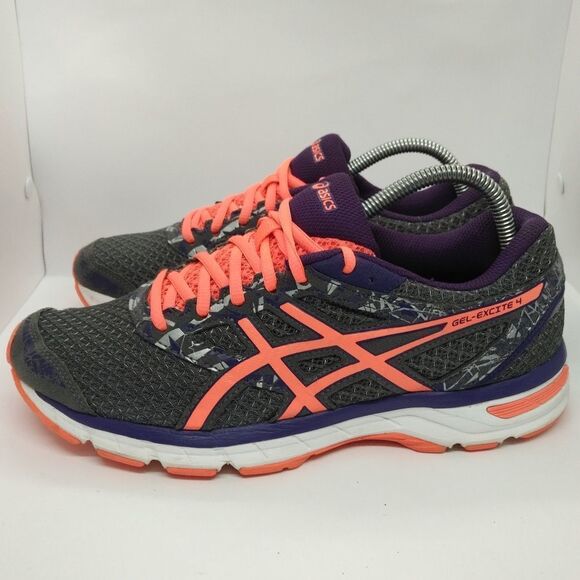 Asics Gel Excite 4 Running Shoes Sneakers Women's Size 10 Grey, Pink, Purple - Picture 1 of 8